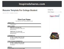 Tablet Screenshot of inspiredshares.com